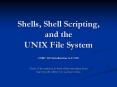 Shells, Shell Scripting, and the UNIX File System PowerPoint PPT Presentation