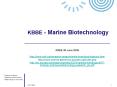 KBBE Marine Biotechnology PowerPoint PPT Presentation