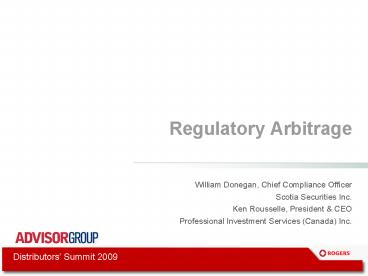 Regulatory Arbitrage