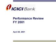 Performance Review FY 2001