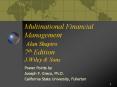 Multinational Financial Management Alan Shapiro 7th Edition J.Wiley PowerPoint PPT Presentation