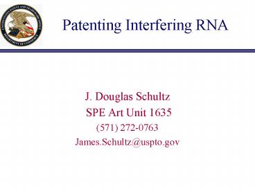 Patenting Interfering RNA