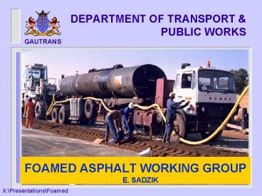 DEPARTMENT OF TRANSPORT