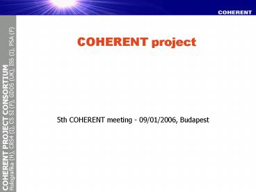 COHERENT project