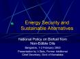 Energy Security and Sustainable Alternatives PowerPoint PPT Presentation