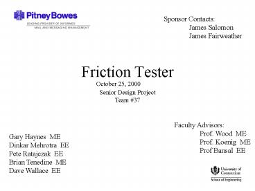 Friction Tester