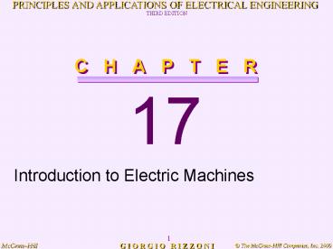Introduction to Electric Machines
