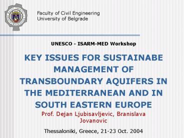 Aquifer types in SCG