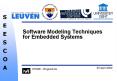 Software Modeling Techniques for Embedded Systems PowerPoint PPT Presentation