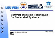 Software Modeling Techniques for Embedded Systems