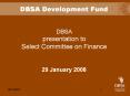 DBSA presentation to Select Committee on Finance PowerPoint PPT Presentation
