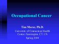 Occupational Cancer PowerPoint PPT Presentation