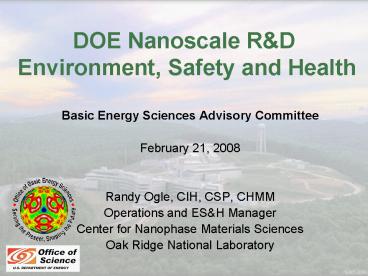 DOE Nanoscale R