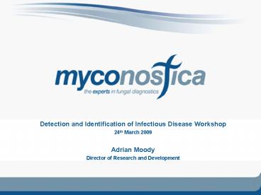 Detection and Identification of Infectious Disease Workshop
