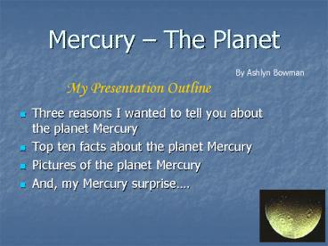 Mercury The Planet