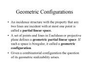 Geometric Configurations