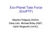ExoPlanet Task Force ExoPTF