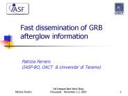 Fast dissemination of GRB afterglow information