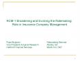 RCM-1 Broadening and Evolving the Ratemaking    Role in Insurance Company Management   Russ BinghamRatemaking Seminar Vice President Actuarial Research Atlanta, GA Hartford Financial ServicesMarch 8-9, 2007 PowerPoint PPT Presentation