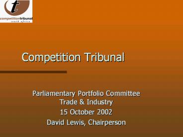 Competition Tribunal