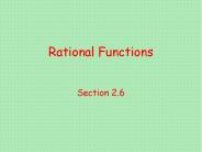 Rational Functions