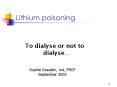 Lithium poisoning PowerPoint PPT Presentation