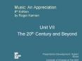 Music: An Appreciation 8th Edition by Roger Kamien PowerPoint PPT Presentation