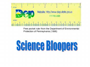 Science Bloopers