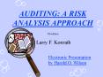AUDITING: A RISK ANALYSIS APPROACH PowerPoint PPT Presentation