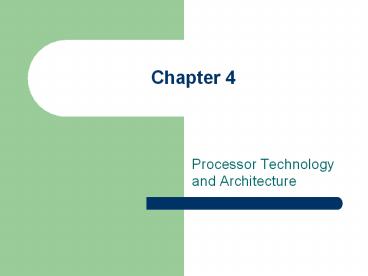Processor Technology and Architecture presentation | free to download
