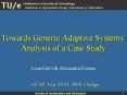 Towards Generic Adaptive Systems: Analysis of a Case Study PowerPoint PPT Presentation