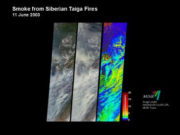 Smoke from Siberian Taiga Fires