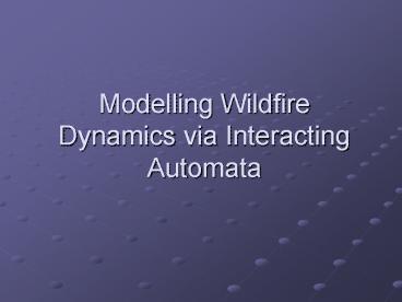 Modelling Wildfire Dynamics via Interacting Automata