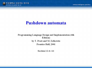 PPT – Pushdown%20automata PowerPoint presentation | free to download ...
