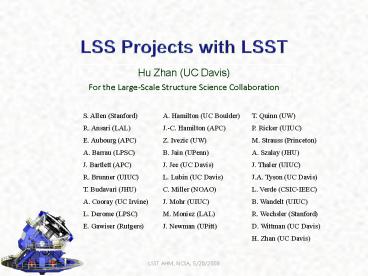 Cosmology with the Large Synoptic Survey Telescope