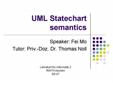 UML Statechart semantics