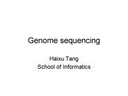 Genome sequencing