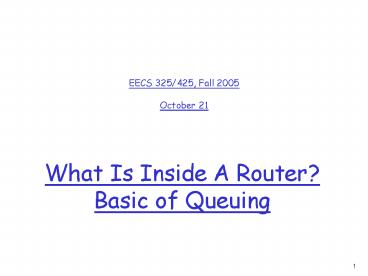 What Is Inside A Router Basic of Queuing