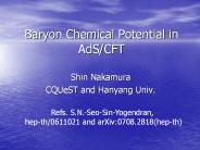 Baryon Chemical Potential in AdS/CFT