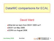 What did we learn from DESY 2005 run?