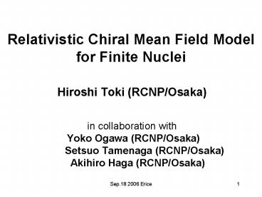Relativistic Chiral Mean Field Model for Finite Nuclei