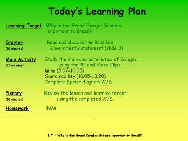 The Grand Carajas Scheme