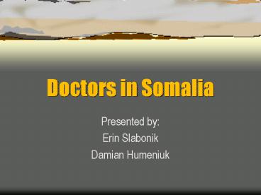 Doctors in Somalia