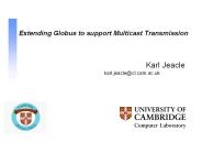 Extending Globus to support Multicast Transmission