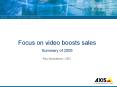 Focus on video boosts sales           Summary of 2005 PowerPoint PPT Presentation