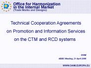 Technical Cooperation Agreements