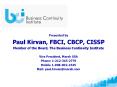The Business Continuity Institute PowerPoint PPT Presentation