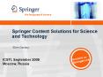 Springer Content Solutions for Science and Technology PowerPoint PPT Presentation