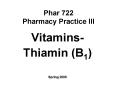 Phar 722 Pharmacy Practice III PowerPoint PPT Presentation