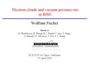 Electron clouds and vacuum pressure rise in RHIC